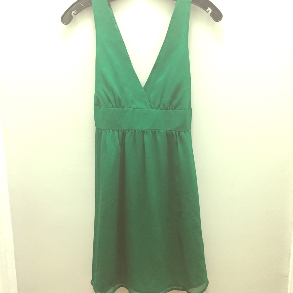 Forever 21 Green Chiffon Dress